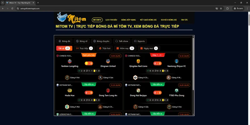 Nền tảng phát sóng trực tiếp bóng đá Mitom TV